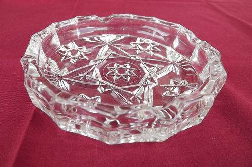 Glass Ashtray - good condition - 11.5cm diameter