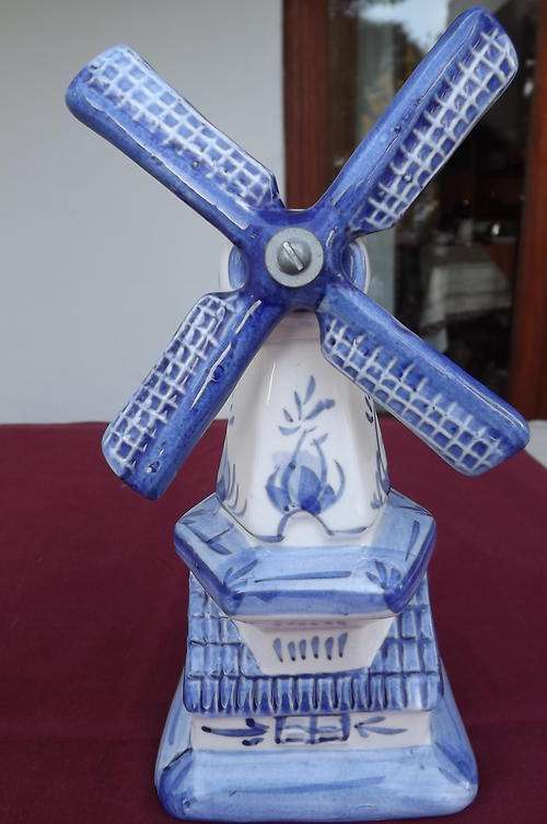 Porcelain Blue & White Windmill - a Tivoli Product - height 20cm - good condition