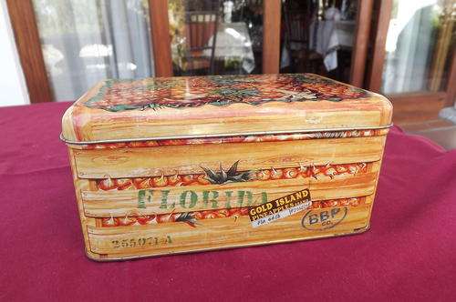 Vintage Tin as per scan - size 11x18.5cm