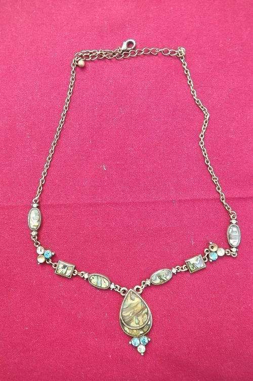 Necklace in Green Colours - see scans