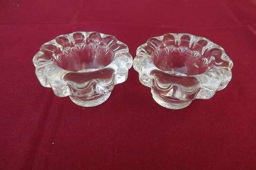 Pair of 2 Glass Candleholders - as new