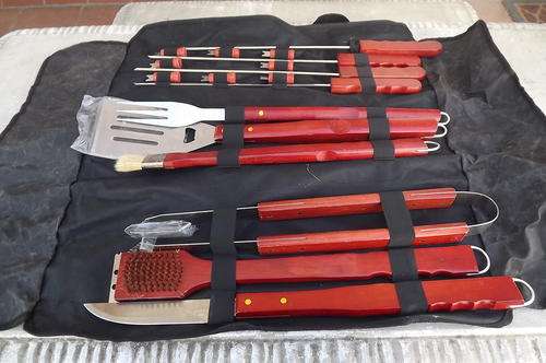 Large Complete Braai Set in Carry Bag - most utensils have never been used - length 60cm