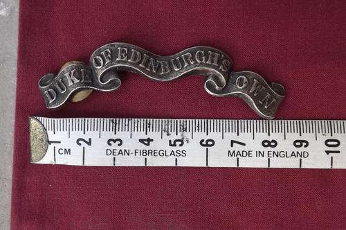 WW1 British Duke of Edenburgh's Own Silver Scroll - 2 screws - 1 nut