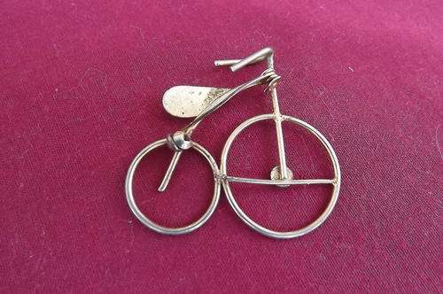 Bicycle Brooch as per scan - 4x4.5cm