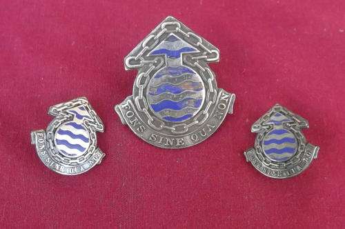 Ordinance Service Corps Cap Badge & 2 Collar Badges