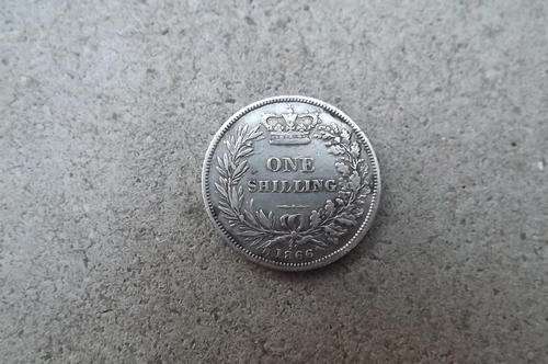 1866 Victoria British Silver Shilling VF+ Condition