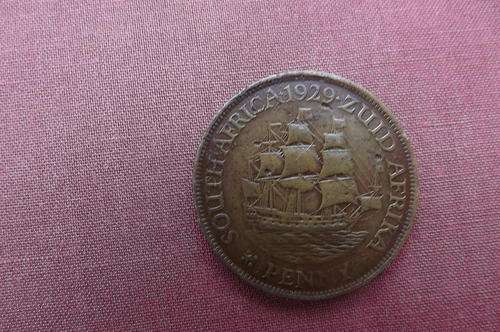 Union of SA 1929 One Penny in Used Condition - see scans