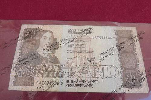 SA Reserve Bank R20 Note 1990-1993 signed Stals - Alphabetic Numbering - VF condition