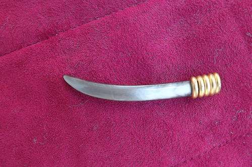 Stone Brooch in Sword Design - unique