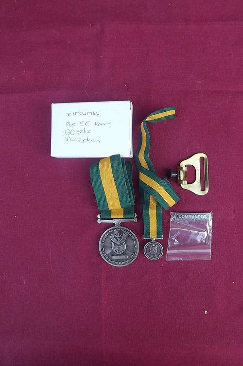 SADF Closure Commemoration Medal + Small Medal in Box - Number 12537