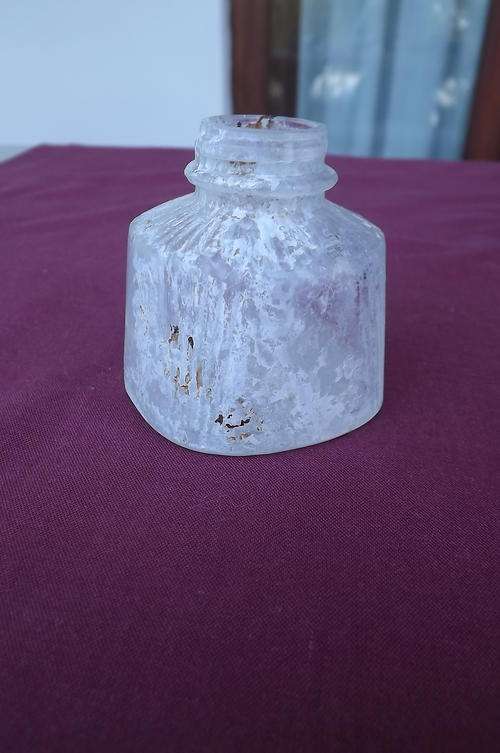 Antique Parker Ink Bottle made in USA - 6cm high - 5.75cm diameter