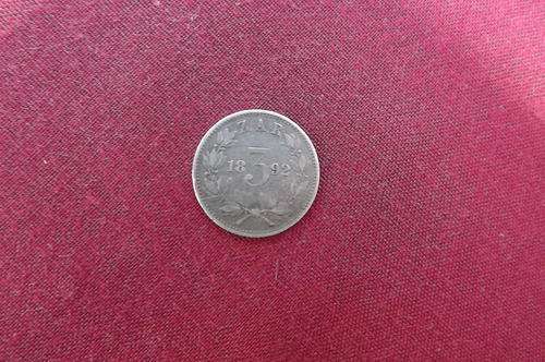 ZAR 1892 Kruger Silver 3p in VF Condition