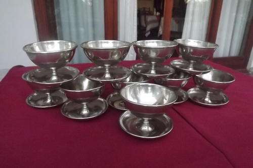 Antique Set of 10 Abbes Plate EPNS Possibly Soup or dessert bowls - see description for more info