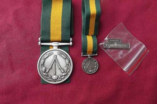SADF Closure Commemoration Medal + small one.Disbandment of the Commandos