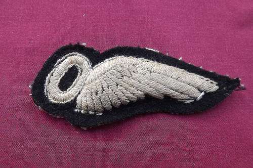 WW1 British Royal Air Force Observers Wing Patch 1915-1942.Original from uniform