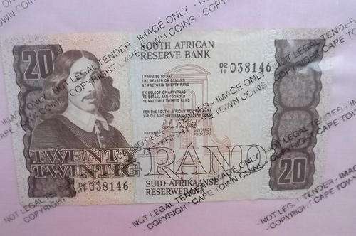 S.A R20 banknote 2nd issue signed by G. de Kock 1981.Excellent condition