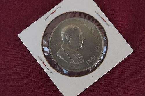 S.A Silver R1 1967 Verwoerd South Africa proof coin.English