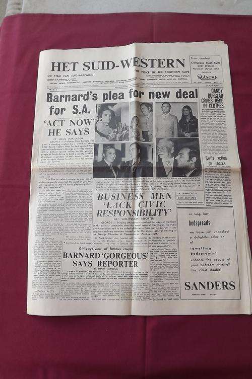 Het Suid-Western 1971-Dr Chris Barnard plea against apartheid.News about Southern Cape.Good conditio