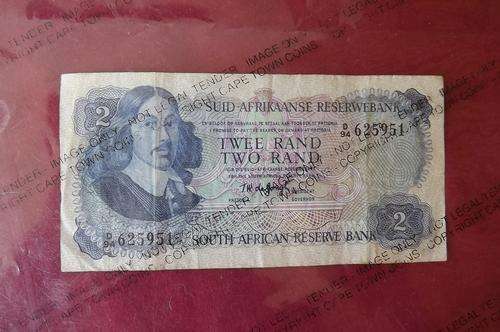 S.A Reserve Bank R2 signed TW de Jongh 1974.Good condition