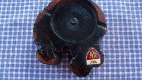Recce Badge on Wooden Ashtray