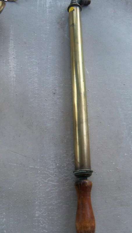 Brass Pump with wooden Handle