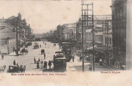 COGH SACC 53 Hope Standing on Post Card Port Elizabeth Main Street 1903