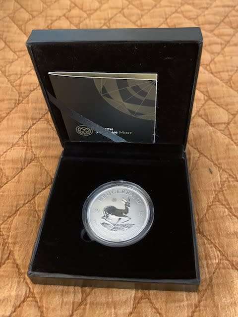 2017 Premium Limited Mintage 50th anniversary privy mark COA velvet case UC Silver Krugerrand