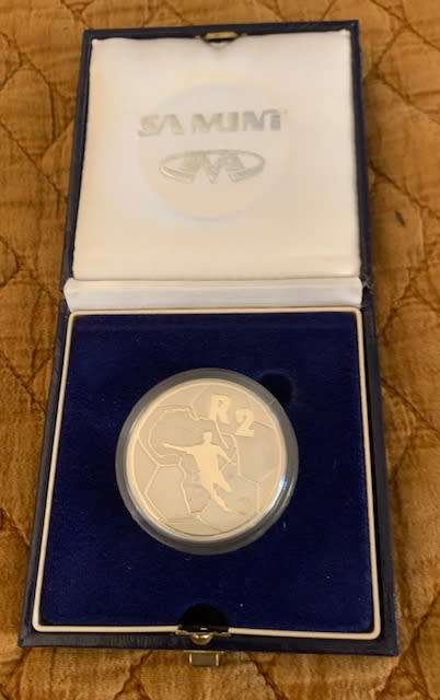 1996 R2 African Cup of Nations Uncirculated Proof Coin 1 Oz silver very limited mintage