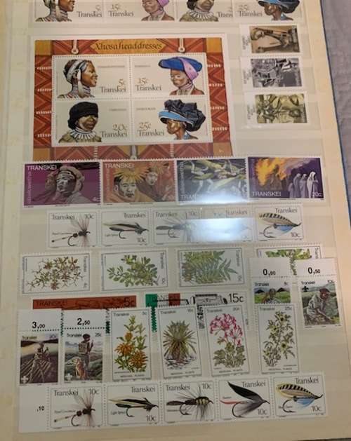 Stock book 16 pages with collection of Southern Africa stamps various years