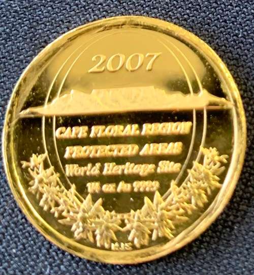 Ultra rare set of TWO 1/4oz PROOF 24ct GOLD 2007 Cape Floral Region World Heritage Launch