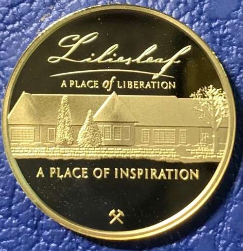 2012 Very rare Mandela Lilliesleaf half ounce .999 Proof gold coin, special box, cd, COA 525