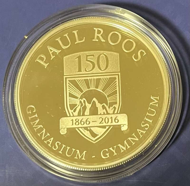 2016 Paul Roos 150th anniversary Proof 1oz 925 R2 Silver medal (brand new) 2 available 2016 minted
