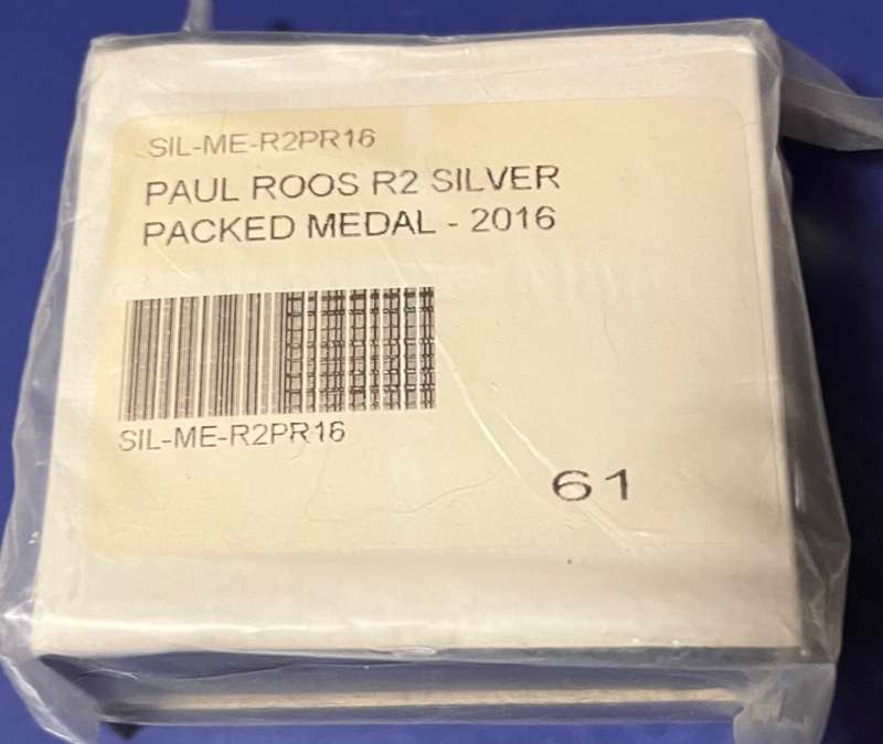 2016 Paul Roos 150th anniversary Proof 1oz 925 R2 Silver medal (brand new) 2 available 2016 minted