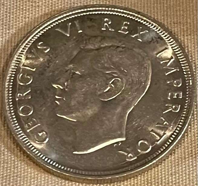 1947 Five Shilling Coin 0.800 Silver 28.28 grams proof
