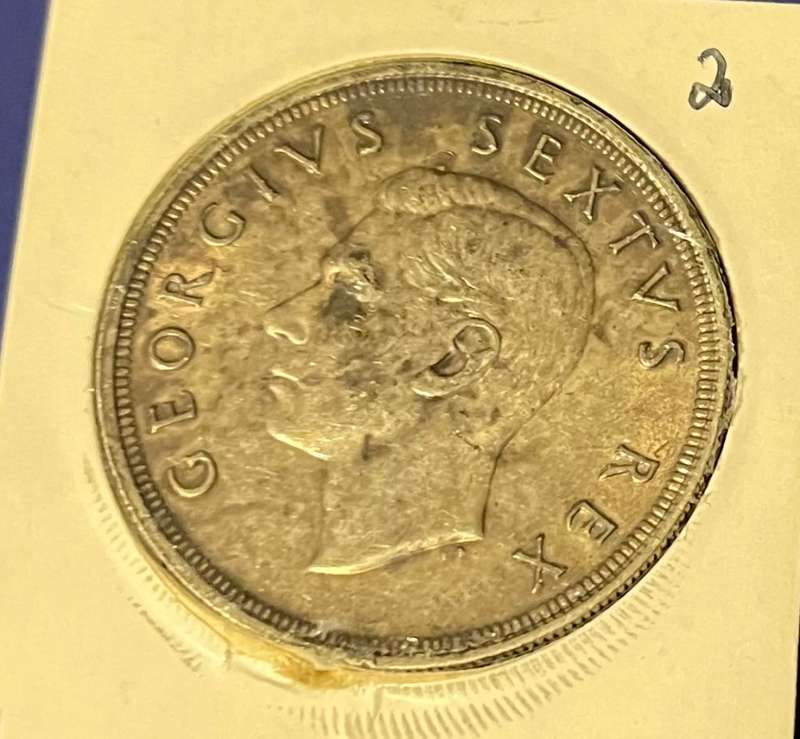 1948 Five Shilling Coin 0.800 Silver 28.28 grams