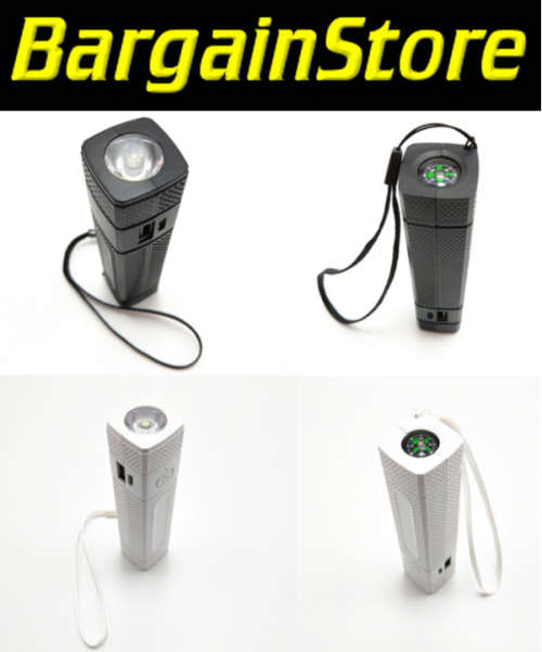 Power Bank With Flashlight and Compass