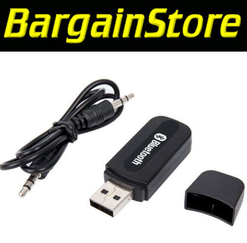 USB Bluetooth Receiver with 3.5mm Audio Port and Cable