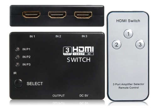 1 to 3 1080p 4k HDMI Switch with IR Remote