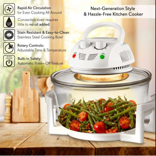 Platinum 12L Halogen Oven - Super Convenient and Portable, Easy Cleaning!