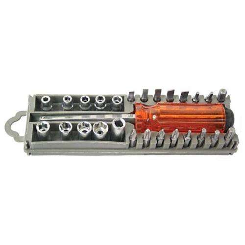 28 Piece Heavy Duty Screwdriver Set with various Bits and Sockets - 3 ON AUCTION