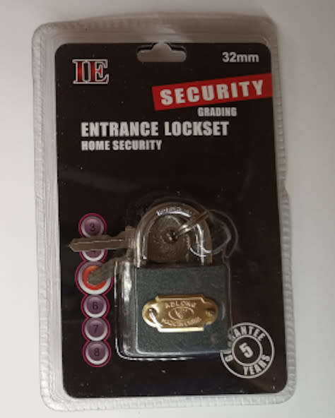 32mm Entrance Padlock and 3 Keys