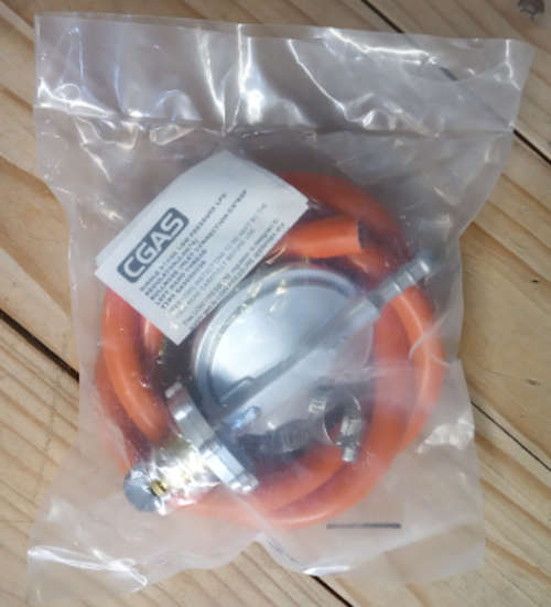 MASSIVE 4kg Double Burner Gas Stove with Regulator, Inlet Connector + 1m Hose