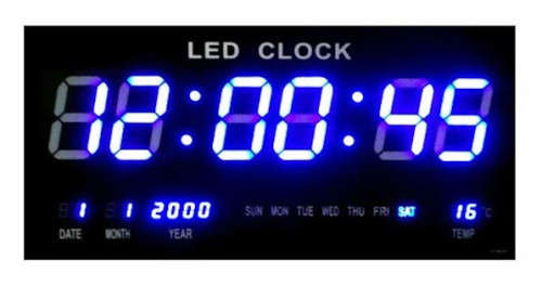 Large LED Clock Available in BLUE OR WHITE LEDS