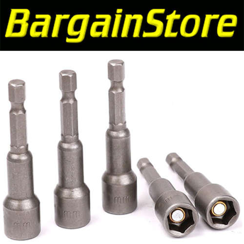 5 Piece 8mm Magnetic Hex Bit Set - 3 ON AUCTION