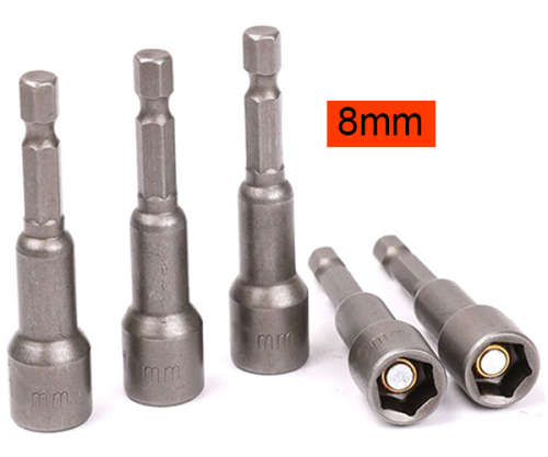 5 Piece 8mm Magnetic Hex Bit Set - 3 ON AUCTION