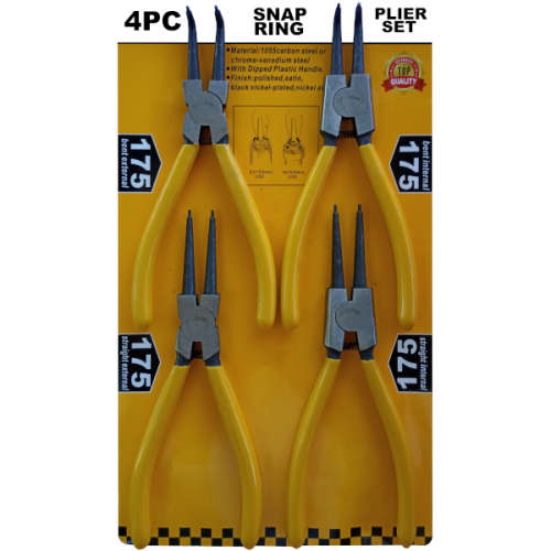 7` 180mm Circlip Snap Ring Pliers 4 Piece Set