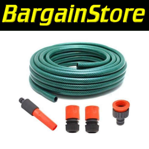 20m Garden Hose Pipe and 4 Fittings