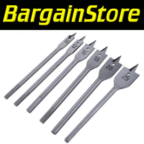 6 Piece Flat Bit Drill Set - 3 ON AUCTION