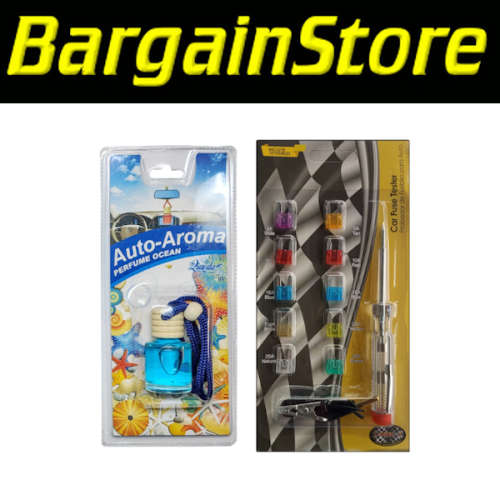10 Piece Auto Plug In Mini Blade Fuse With Tester Kit and Auto-Aroma - 5 ON AUCTION