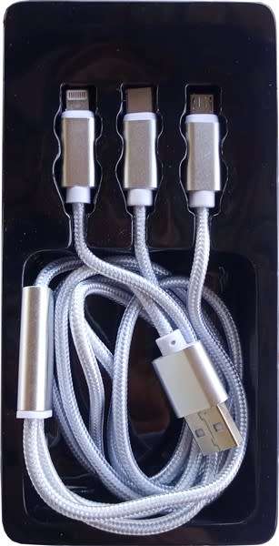 3 in 1 Data Cable - 6 ON AUCTION